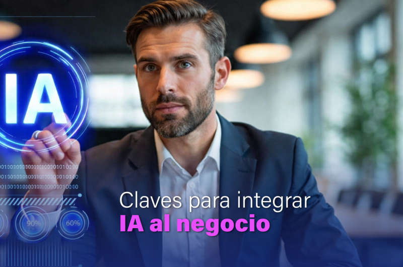 Persona apuntado a una imagen representativa de la IA